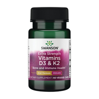 Посилена дія D3 та K2 5000 МО та 100 мкг - Swanson