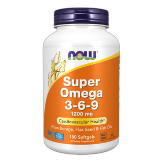 Супер Омега 3-6-9 1200 мг - 180 капсул - Now Foods