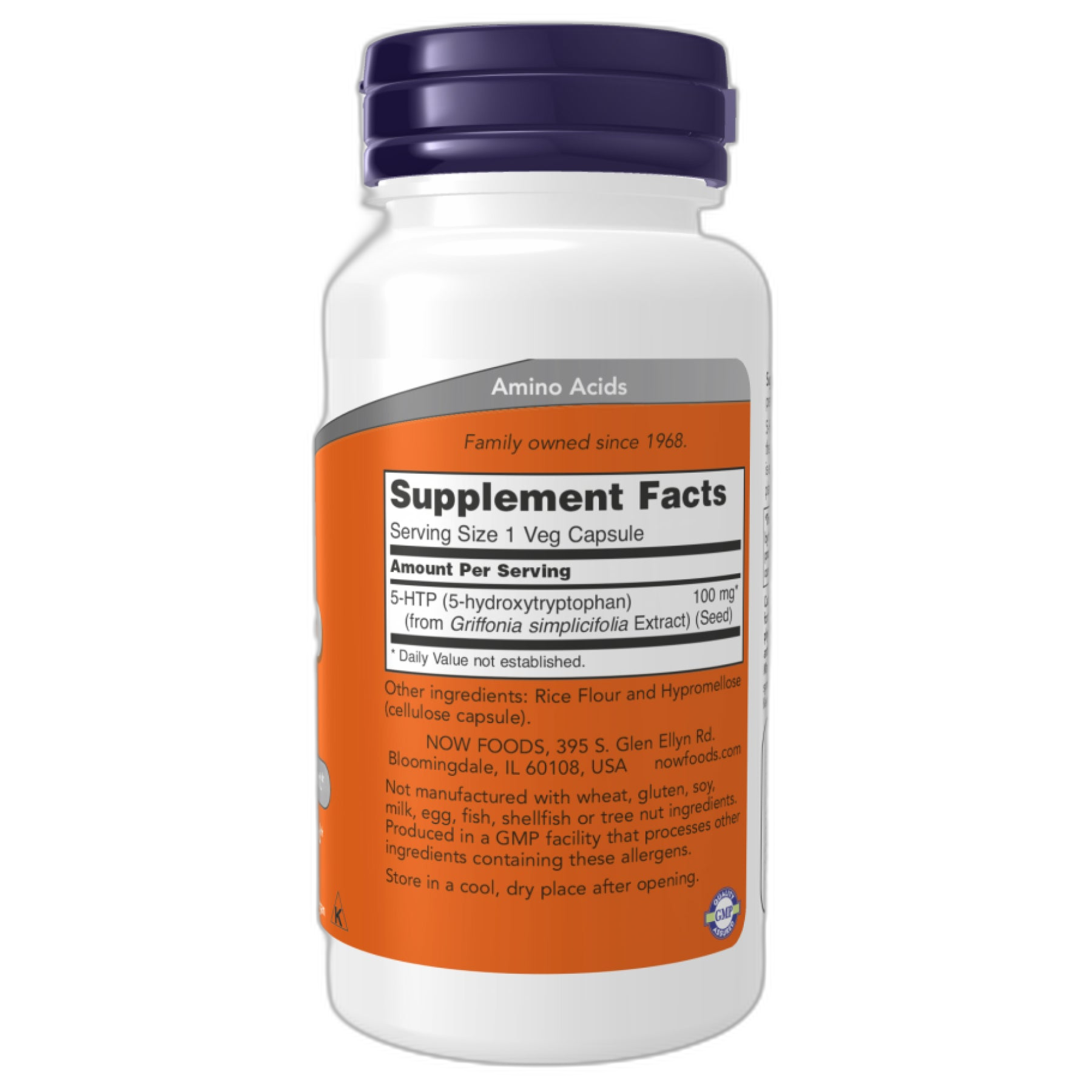 5-HTP 100 мг - 60 капсул - Now Foods