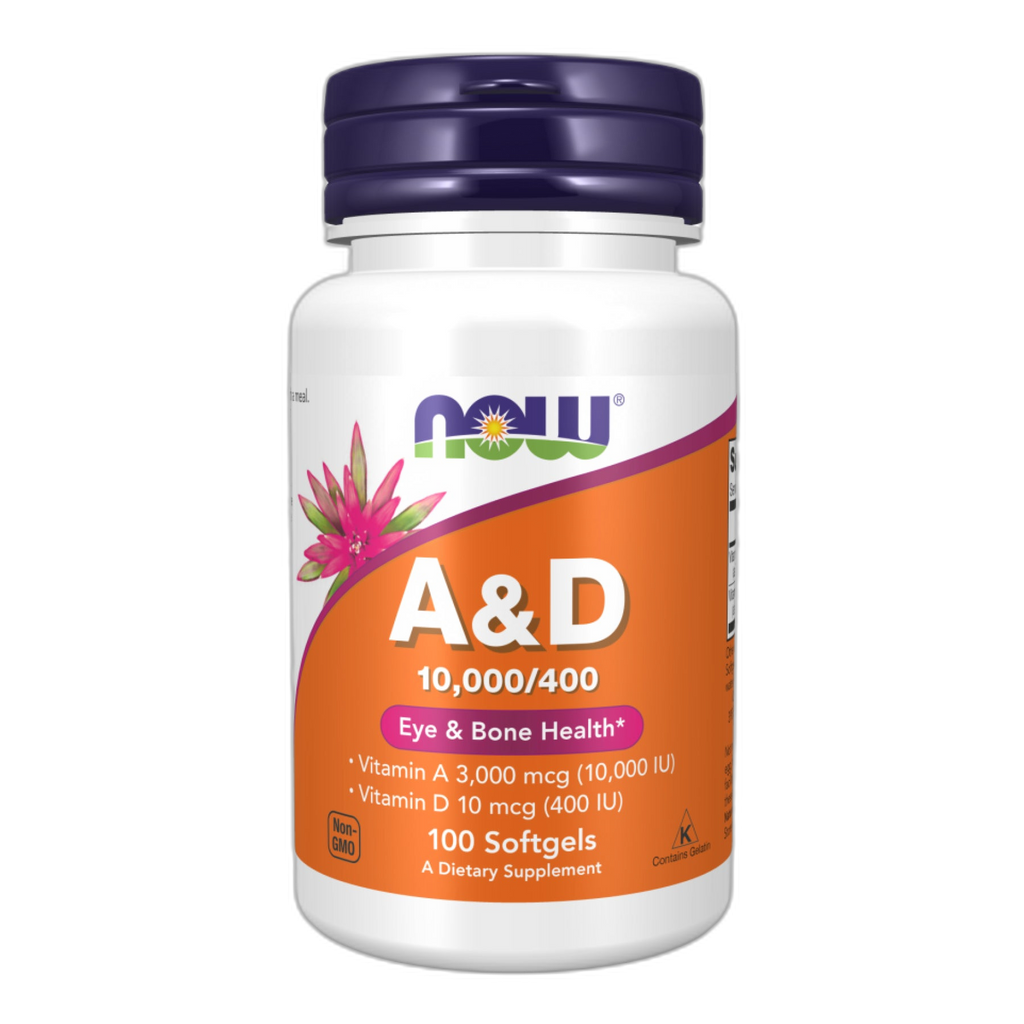 A та D 10000/400 - 100 капсул - Now Foods
