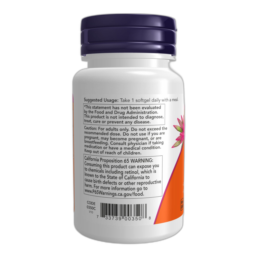 A та D 10000/400 - 100 капсул - Now Foods