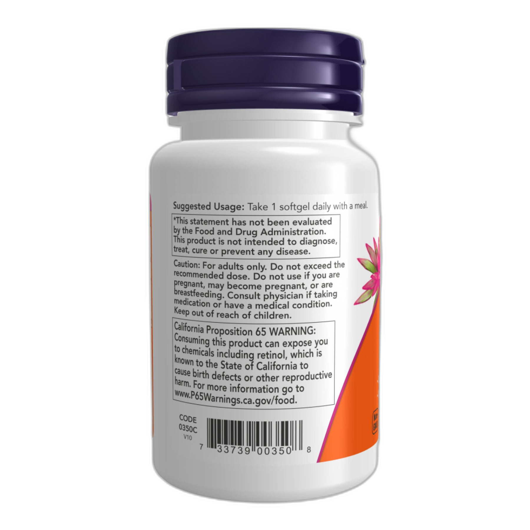 A та D 10000/400 - 100 капсул - Now Foods