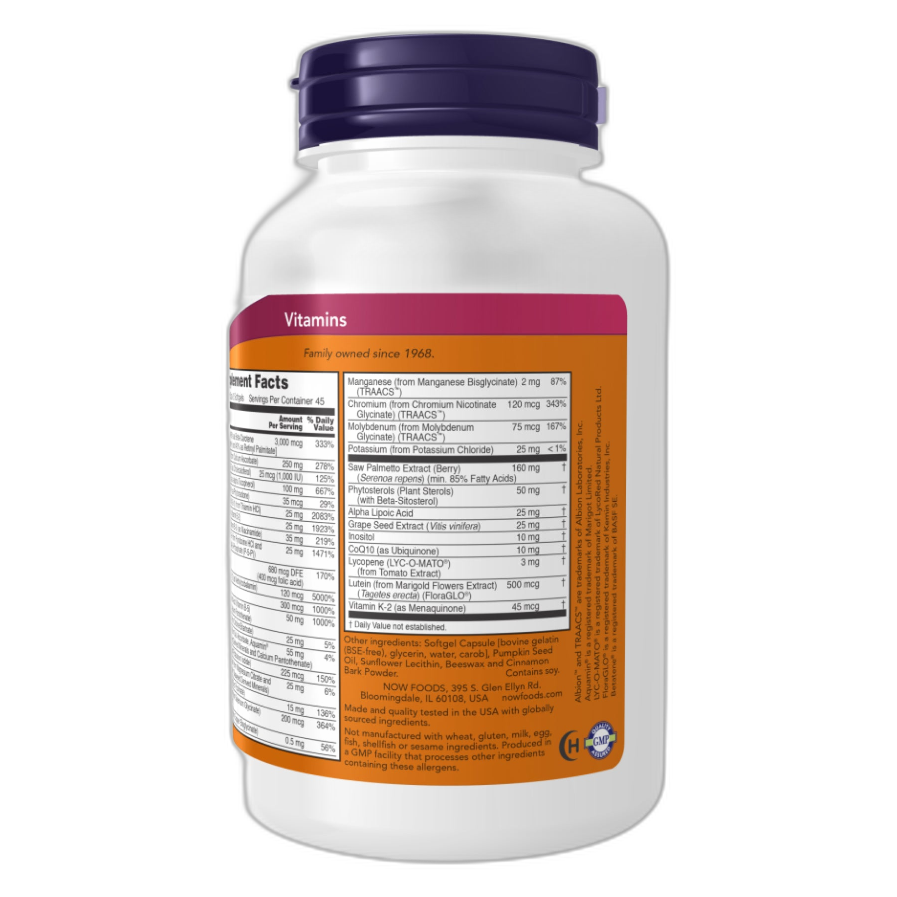 Адам - 90 капсул - Now Foods