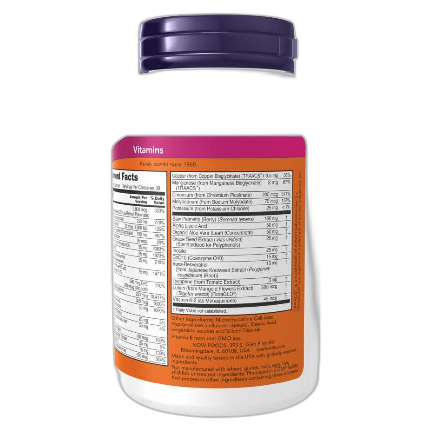 Адам Мале мульті - 90 капсул - Now Foods