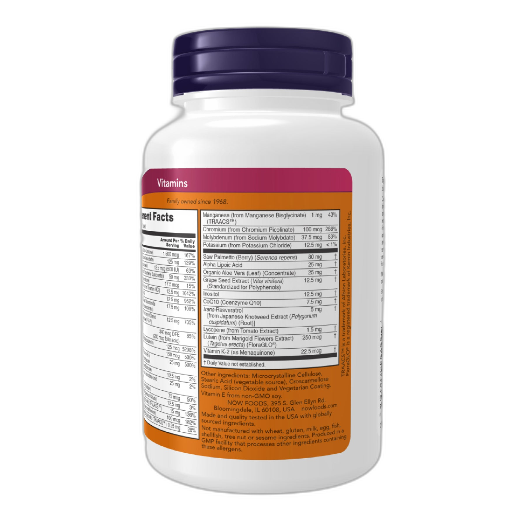 Адам™ чоловічий Мултіпле Вітамін - 120 таблеток - Now Foods