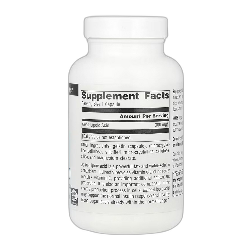 Альфа-ліпоєва кислота 300 мг - 120 капсул - Source Naturals — фото 2