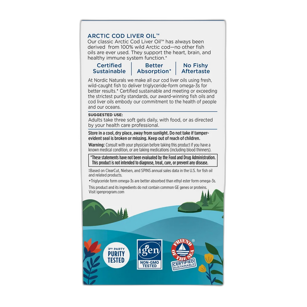 Arctic Cod Liver Oil - 90 капсул - Nordic Naturals