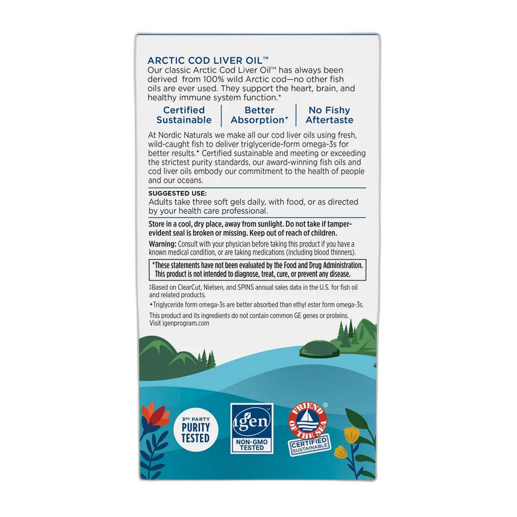Arctic Cod Liver Oil - 90 капсул - Nordic Naturals