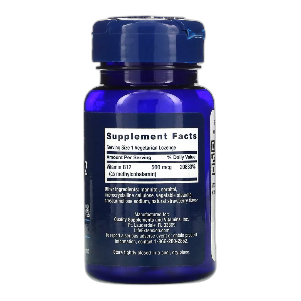 B12 500 mcg - 100 lozenges - Life Extension