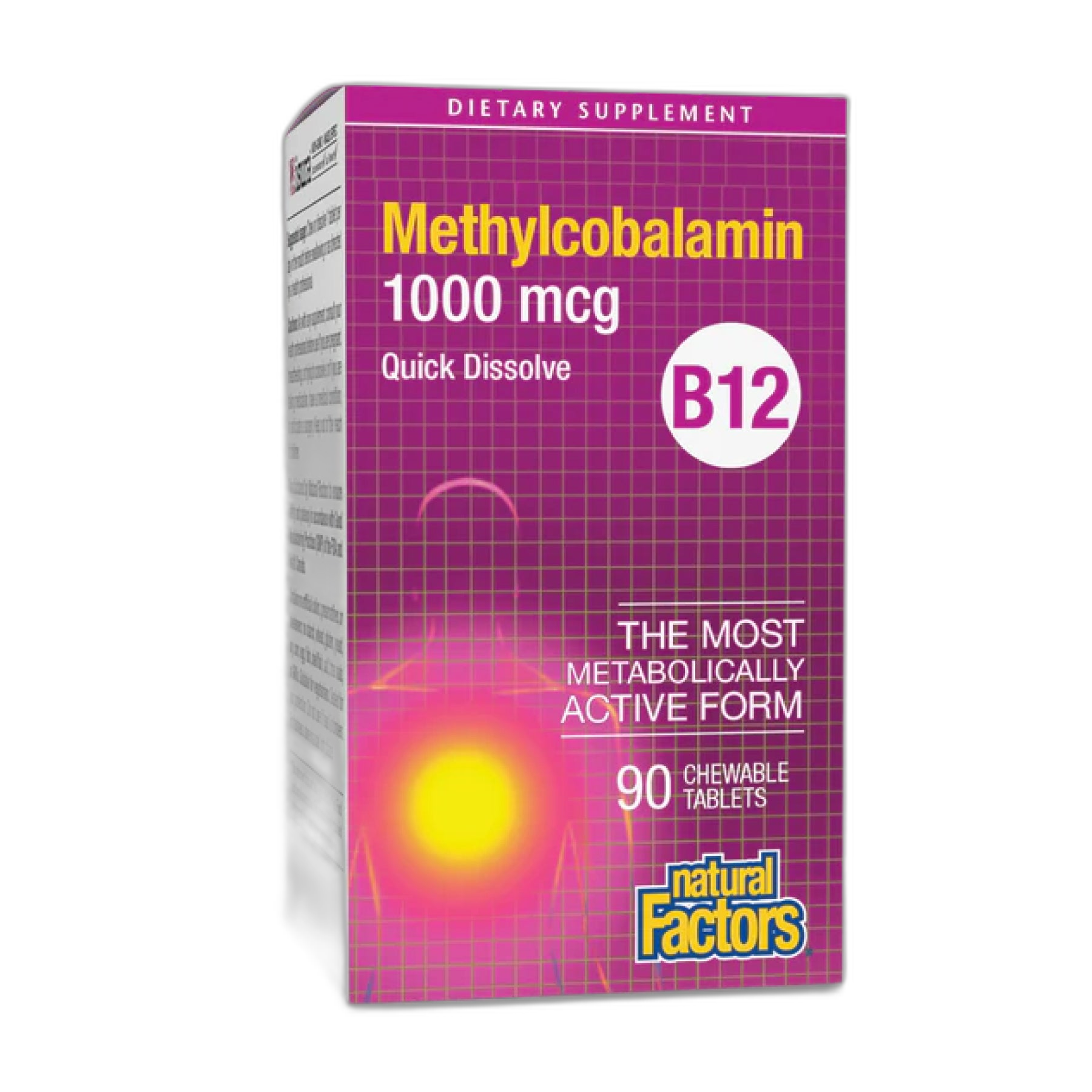 B12 Метилкобаламін 1000 мкг - 90 таблеток - Natural Factors