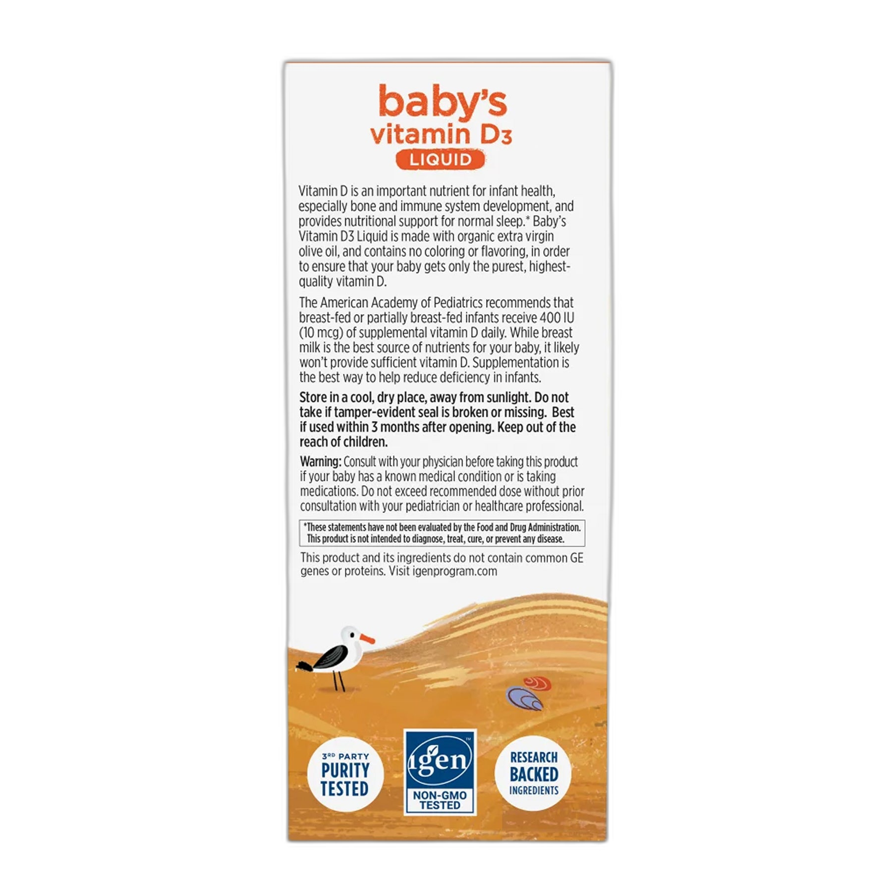 Baby's Вітамін D3 Liquid - 22.5 мл - Nordic Naturals