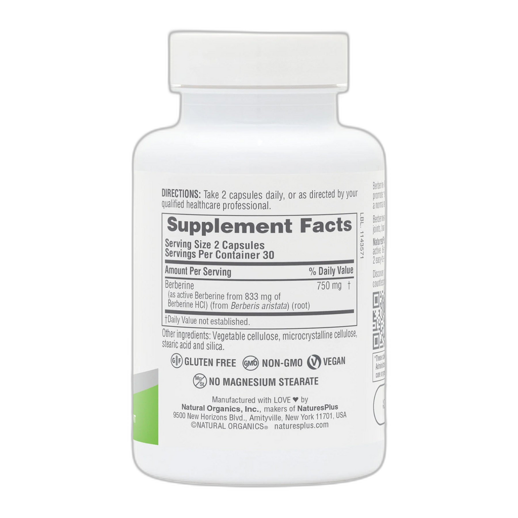 Берберин 750 мг - 60 капсул - Nature's Plus