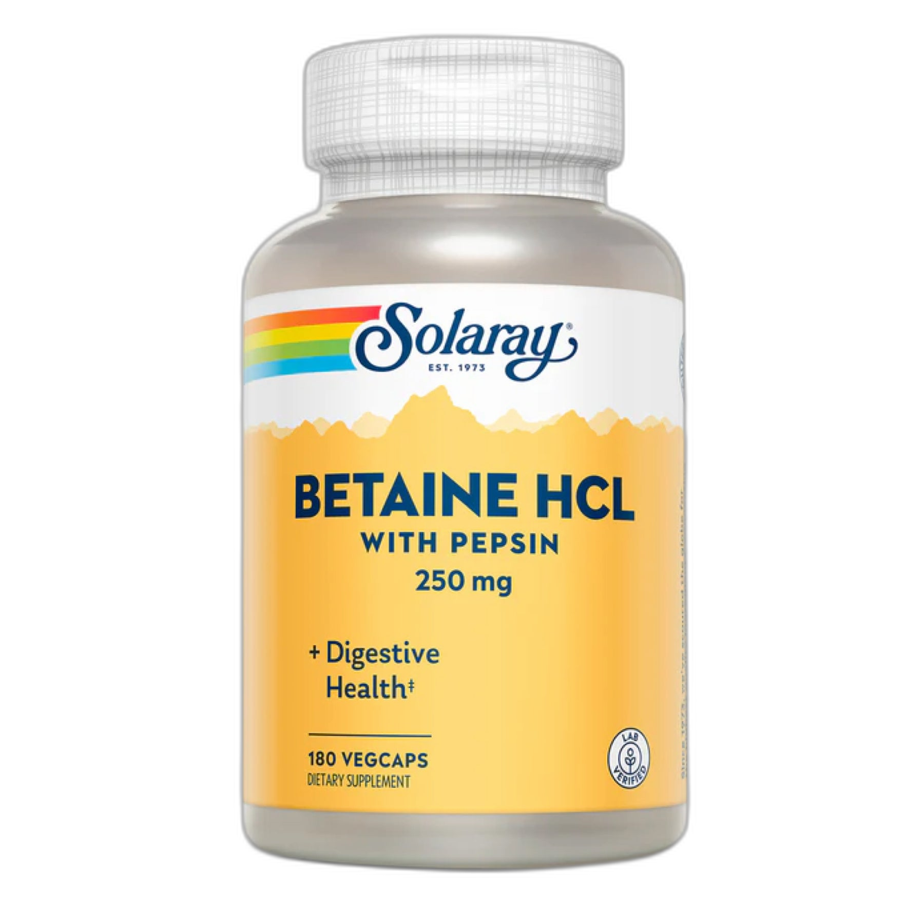 Бетаїн HCl 250 мг - 180 капсул - Solaray