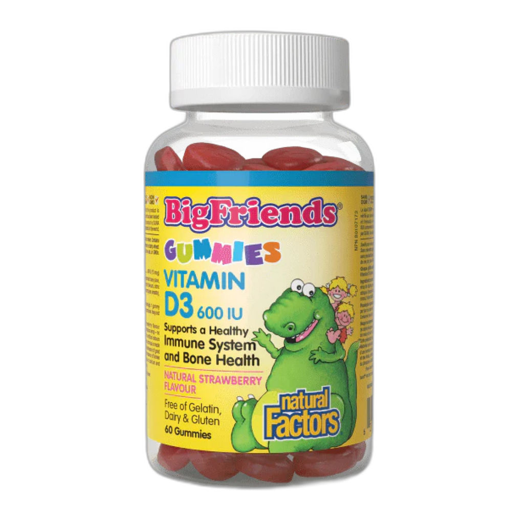 BigFriends Вітамін D3 Gummies 600 МО - 60 цукерок - Natural Factors