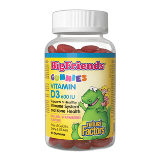 BigFriends Вітамін D3 Gummies 600 МО - 60 цукерок - Natural Factors