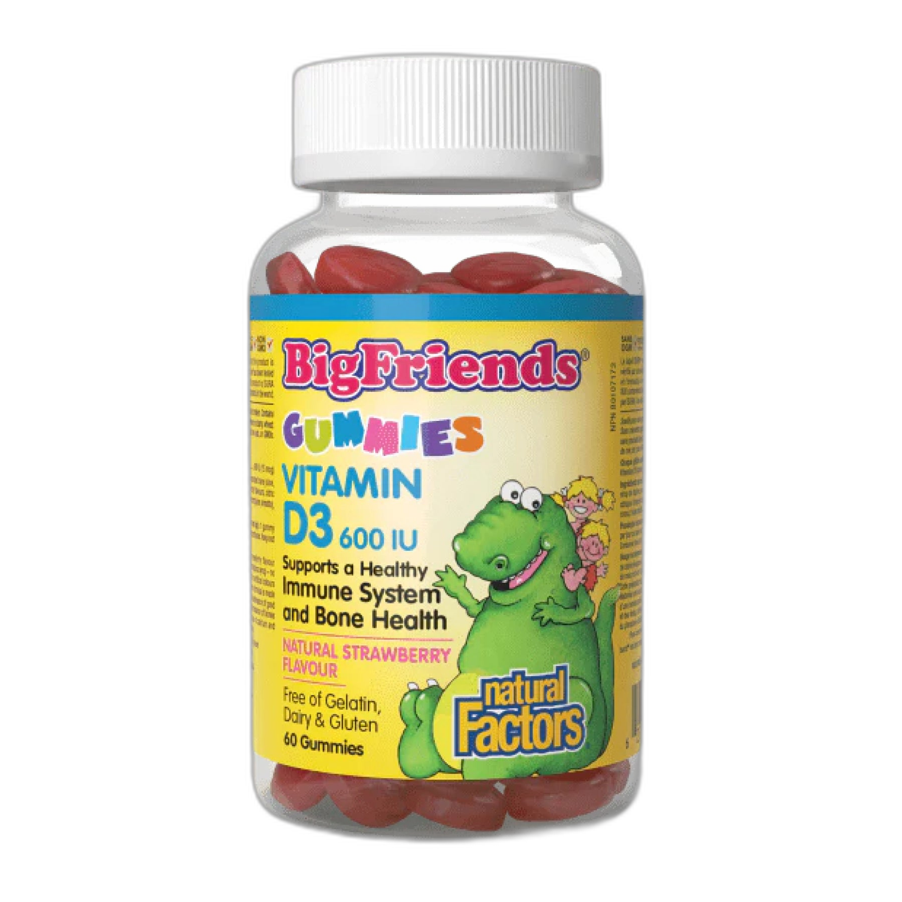 BigFriends Вітамін D3 Gummies 600 МО - 60 цукерок - Natural Factors