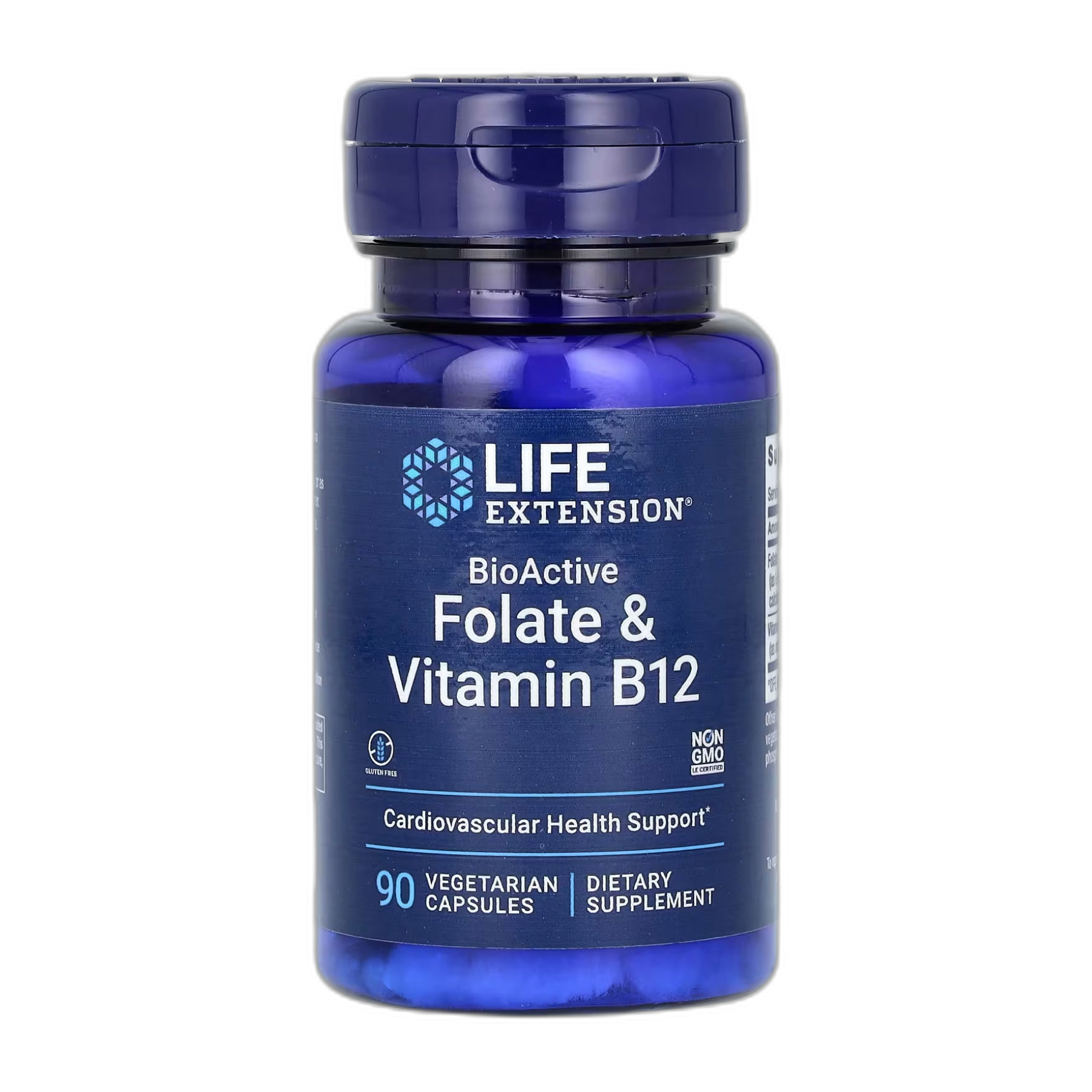 BioActive Фолат та Вітамін B12 - 90 капсул - Life Extension