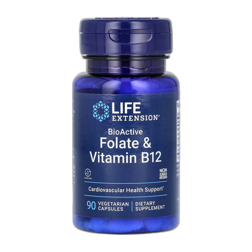 BioActive Фолат та Вітамін B12 - 90 капсул - Life Extension