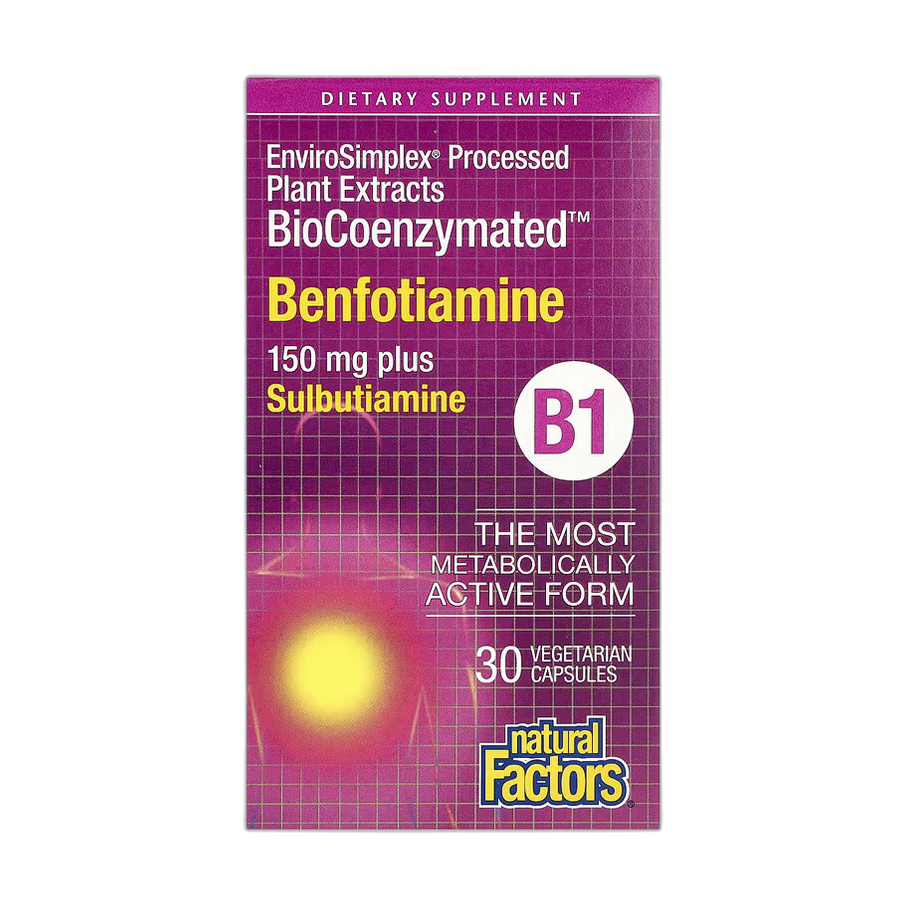 BioCoenzymated Benfotiamine - 30 caps - Natural Factors