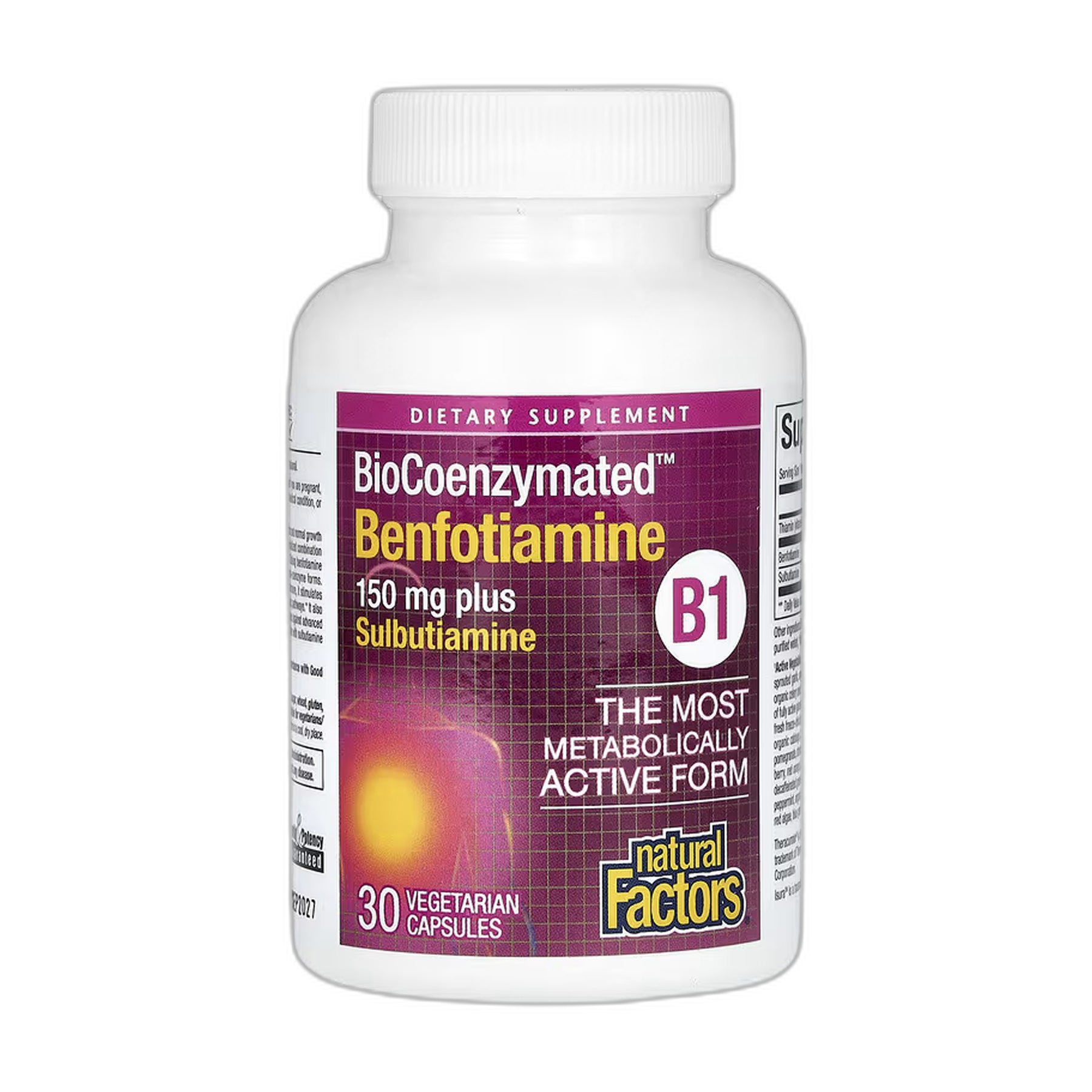 BioCoenzymated Benfotiamine - 30 caps - Natural Factors