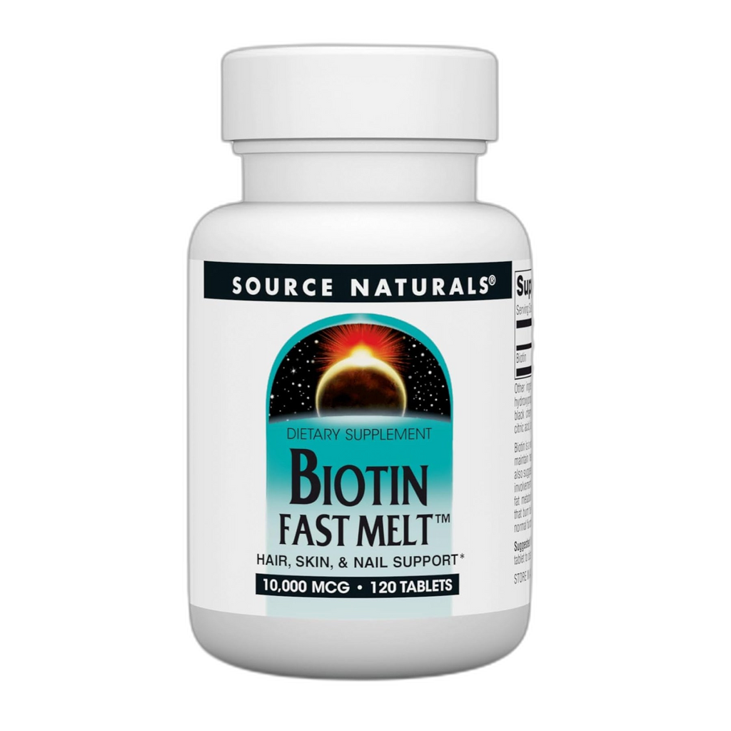 Біотин Швидкорозчинний 10000 мкг - 120 таблеток - Source Naturals