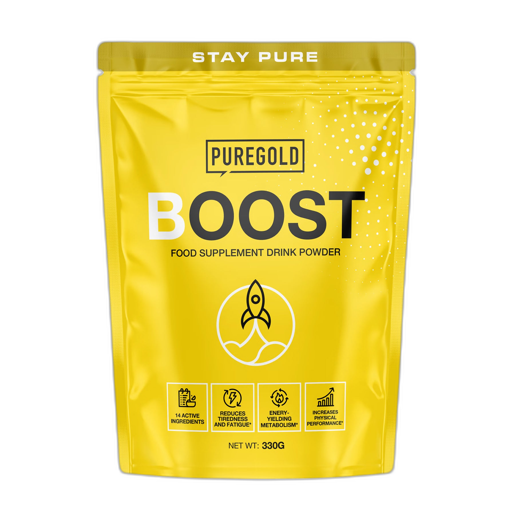 Boost Pre-Workout - 330g Green Apple - Pure Gold