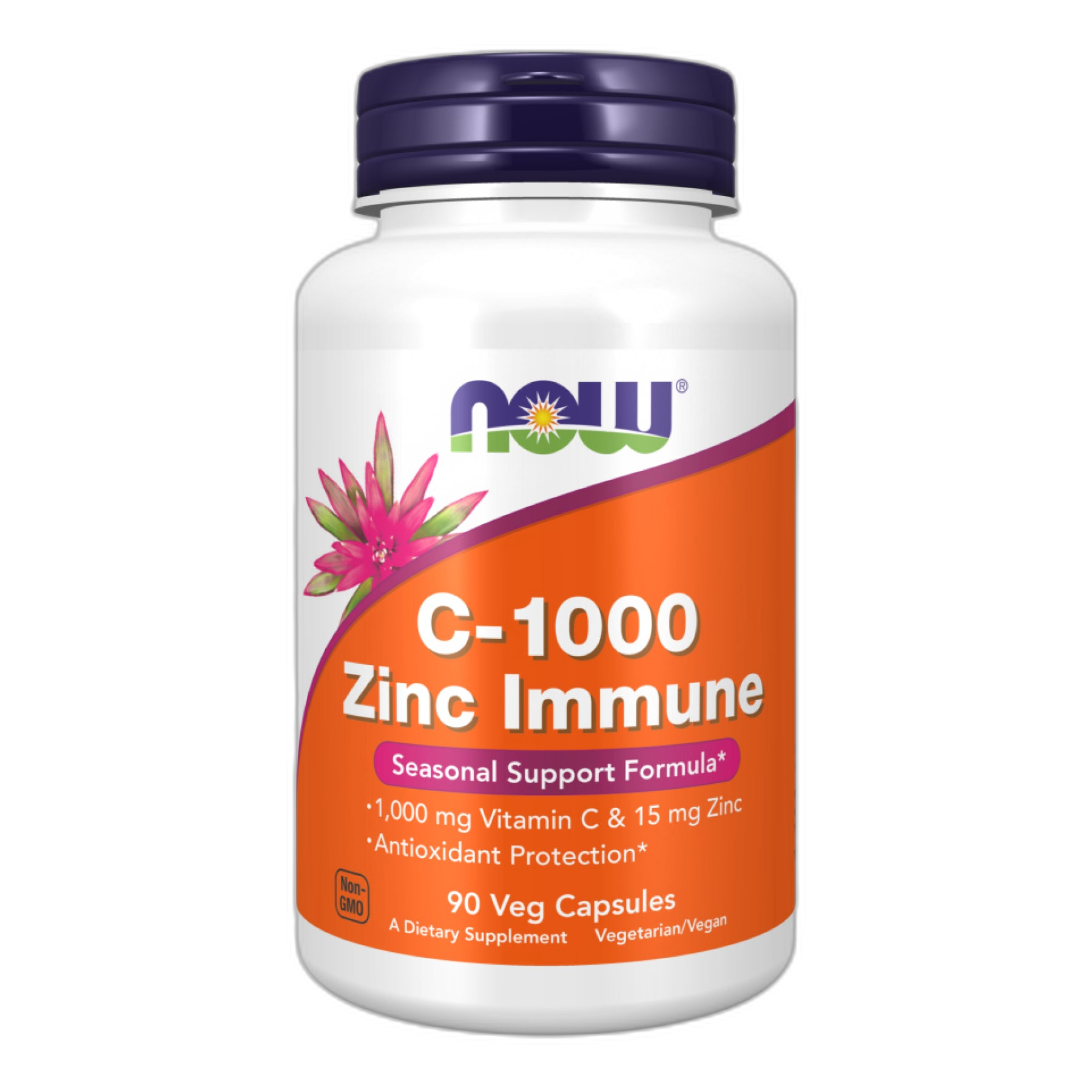 C-1000 Цинк Імунітет - 90 капсул - Now Foods