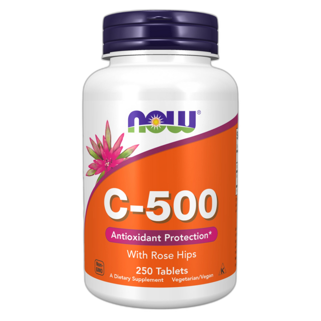 C-500 із шипшиною - 250 таблеток - Now Foods