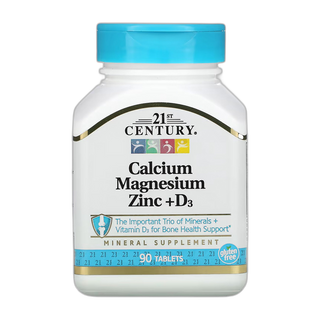 21st Century Cal Mag Zinc + D (кальцій + магній + цинк + вітамін D) 90 таблеток
