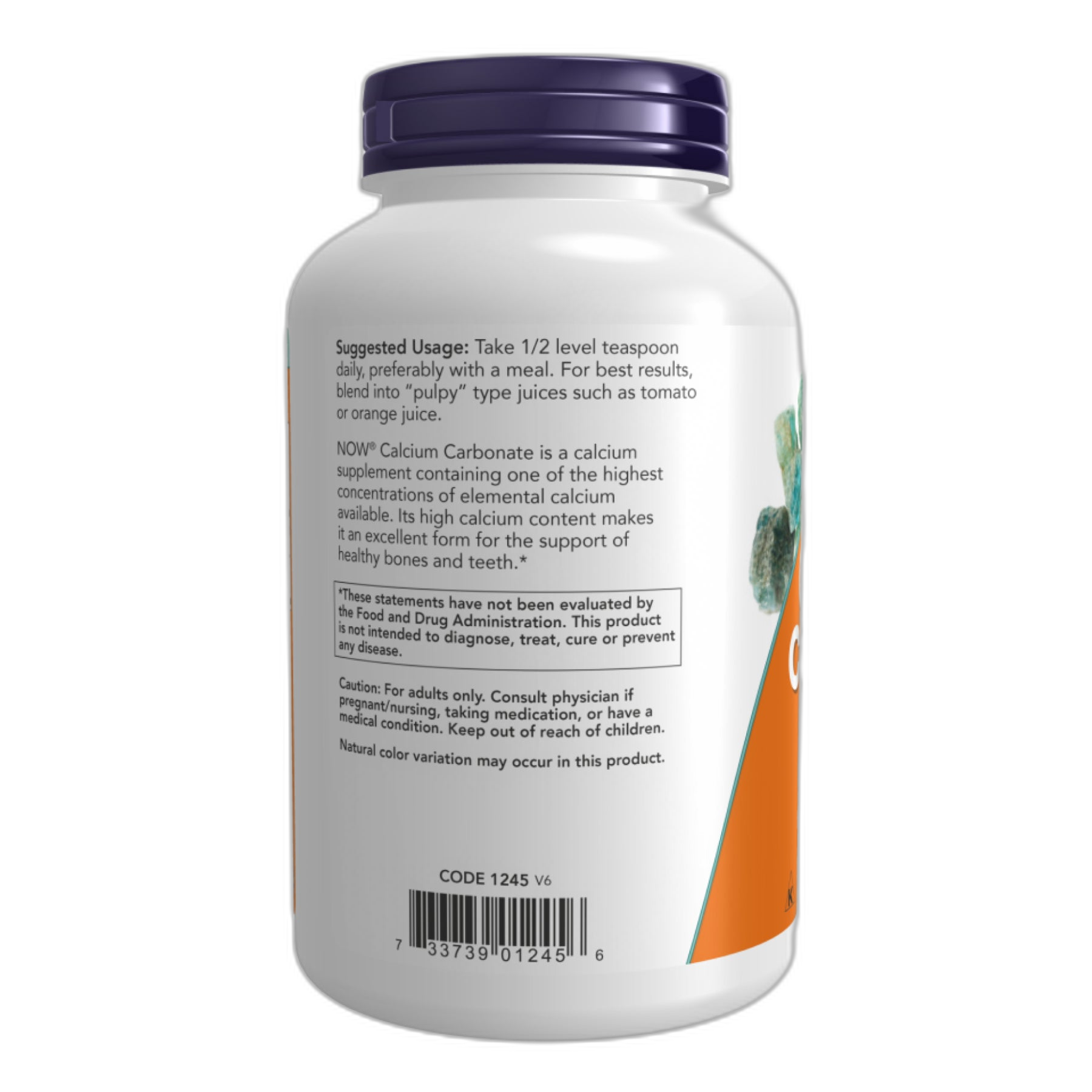 Карбонат кальцію - 340 г - Now Foods