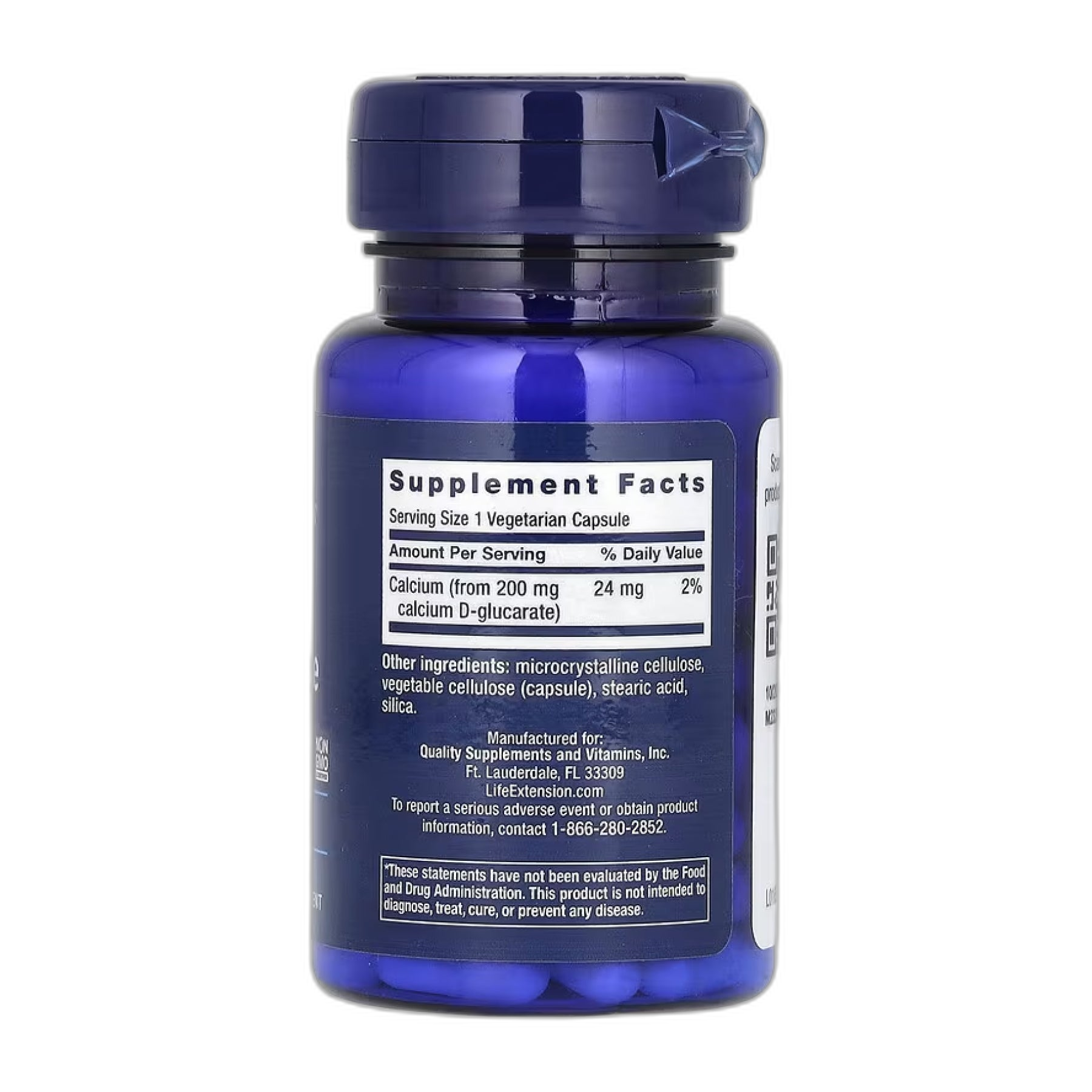 Кальцій D-Glucarate 200 мг - 60 капсул - Life Extension