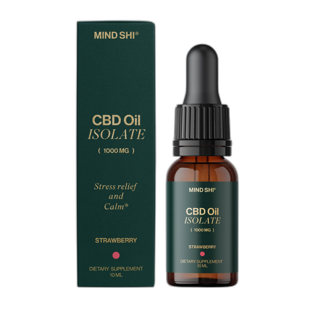 CBD ізолят олія 1000 мг полуниця - 10 мл - Mind Shi