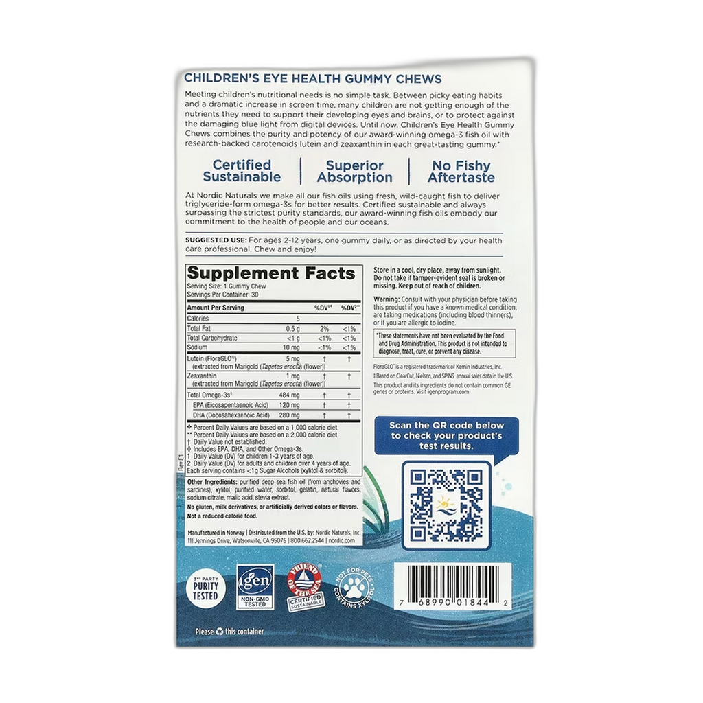 Дитячий Eye Health - 30 цукерок - Nordic Naturals — фото 2