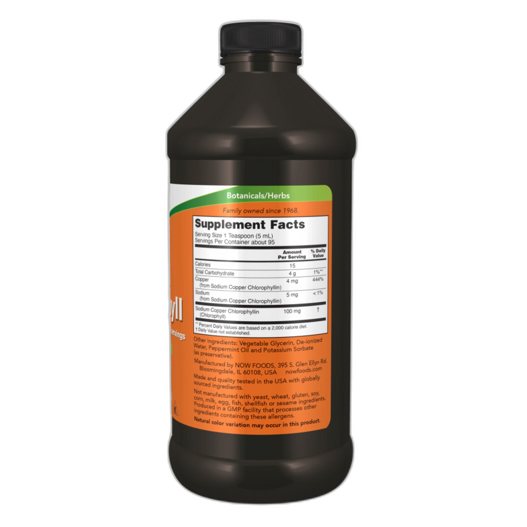 Хлорофіл рідкий М'ята - 16 oz - Now Foods