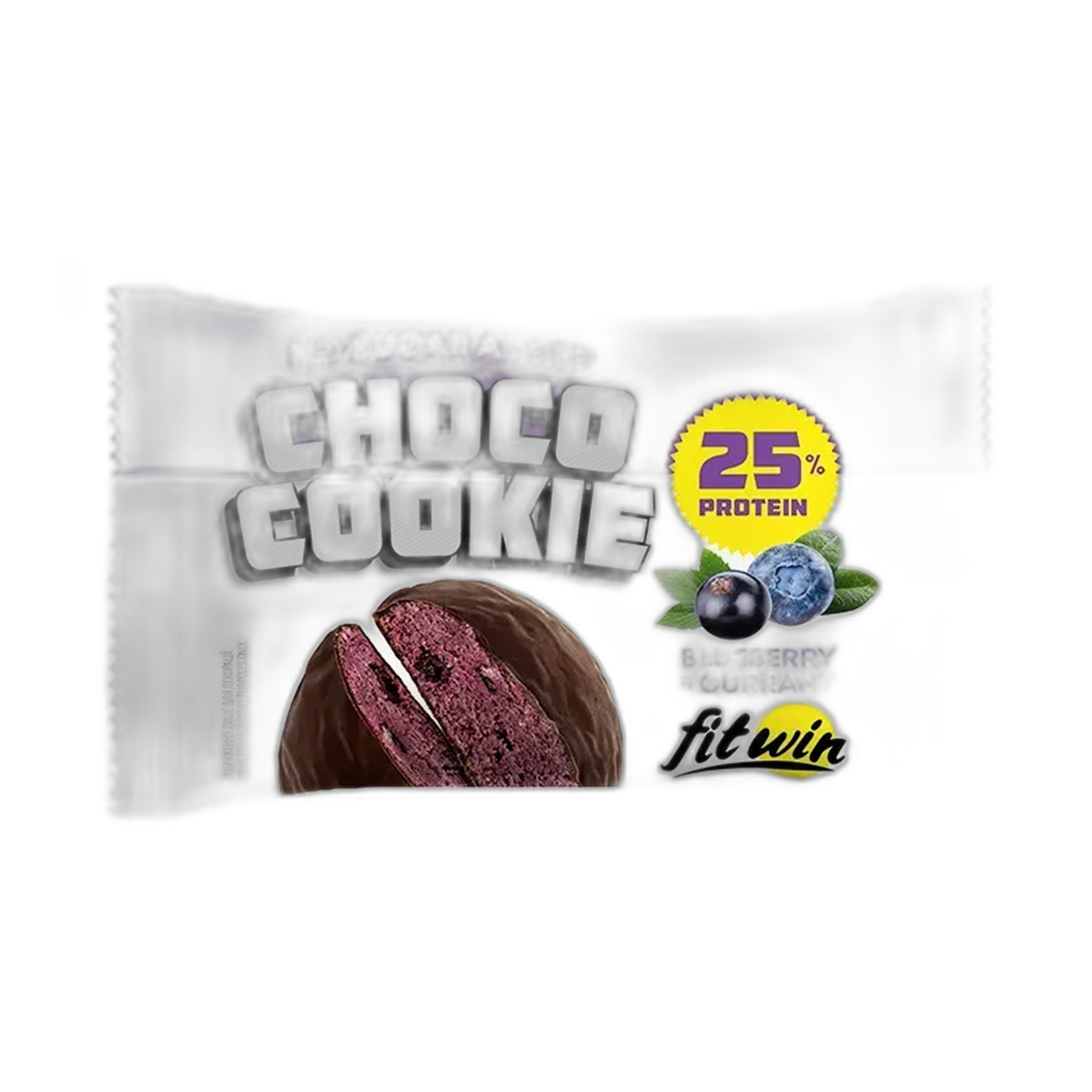 Choco Cookie 25% протеїновий батончик Blueberry Currant 40 г - 10 штук - FitWin