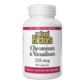 Хром та Vanadium 125 мкг - 90 капсул - Natural Factors