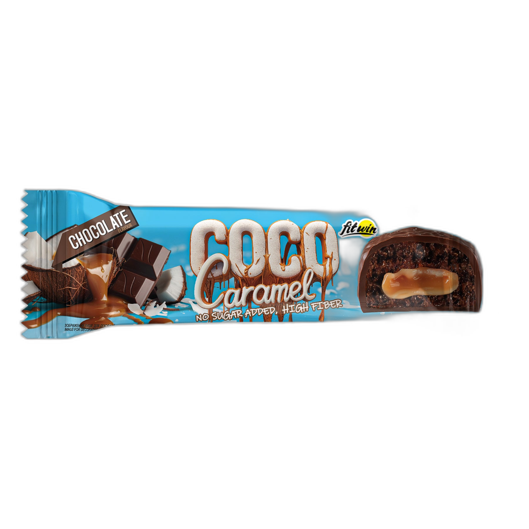 Coco Caramel Кокосовий батончик Chocolate 40 г - 20 шт - FitWin