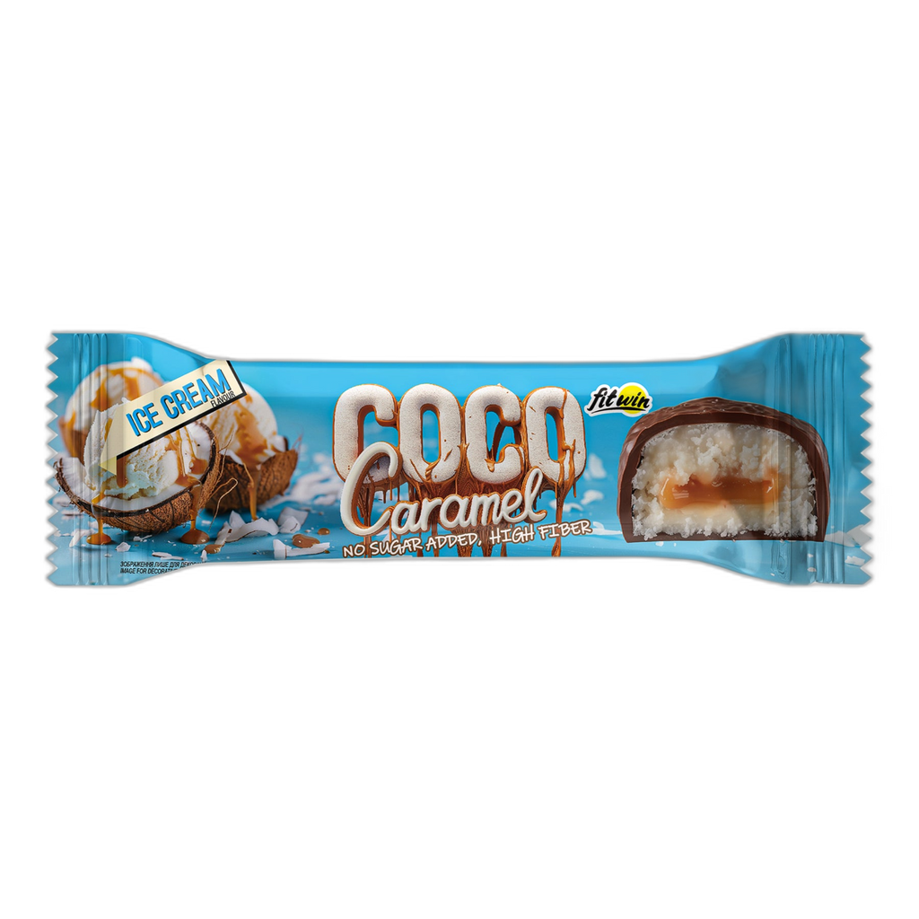 Coco Caramel Кокосовий батончик Ice Cream 40 г - 20 шт - FitWin