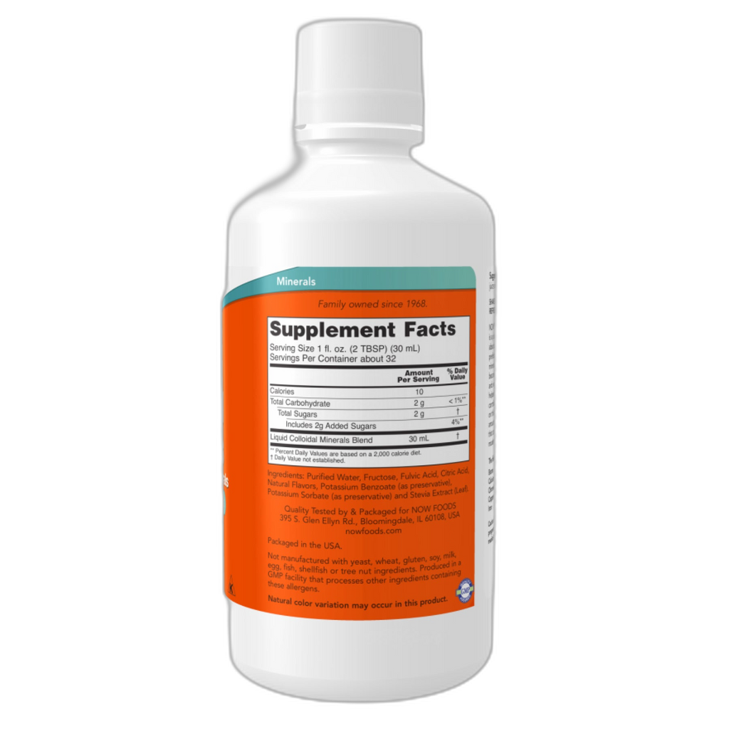 Коллоідал Мінерали Распберри - 32 oz - Now Foods