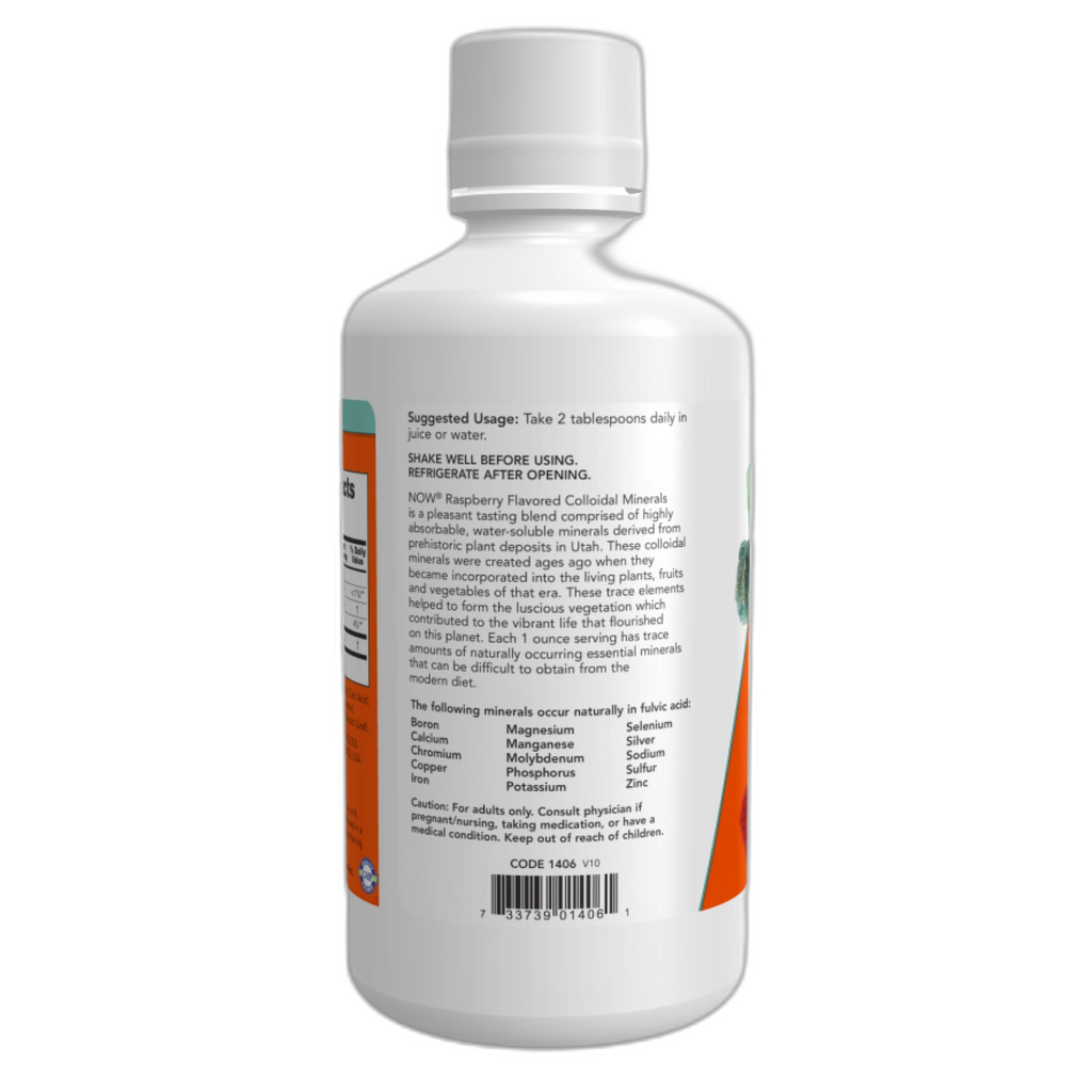 Коллоідал Мінерали Распберри - 32 oz - Now Foods