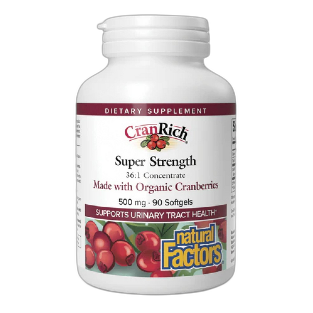 CranRich®️ Super Strength Органічний Журавлина Concentrate 500 мг - 90 капсул - Natural Factors