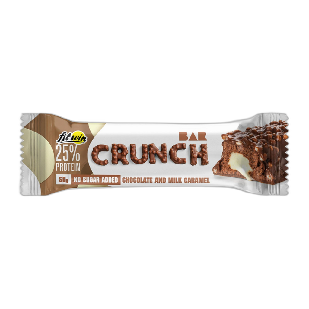 Crunch Bar протеїновий батончик смак Шоколад і Молочна Карамель - 12x50 г - FitWin