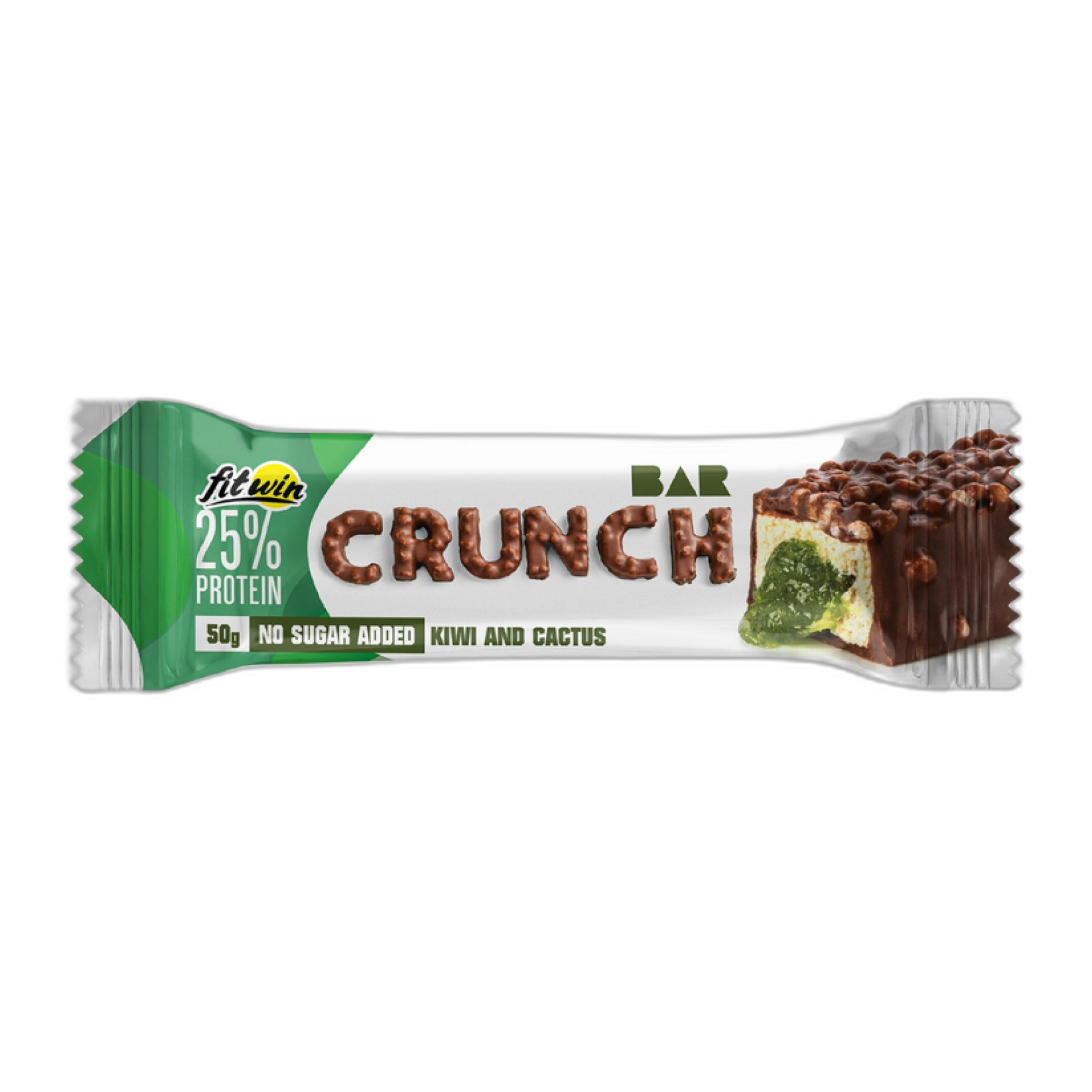 Crunch Bar протеїновий батончик смак Ківі та Кактус - 12x50 г - FitWin