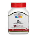 21st Century Vitamin D3 50 мкг (2000 МО) 250 капсул