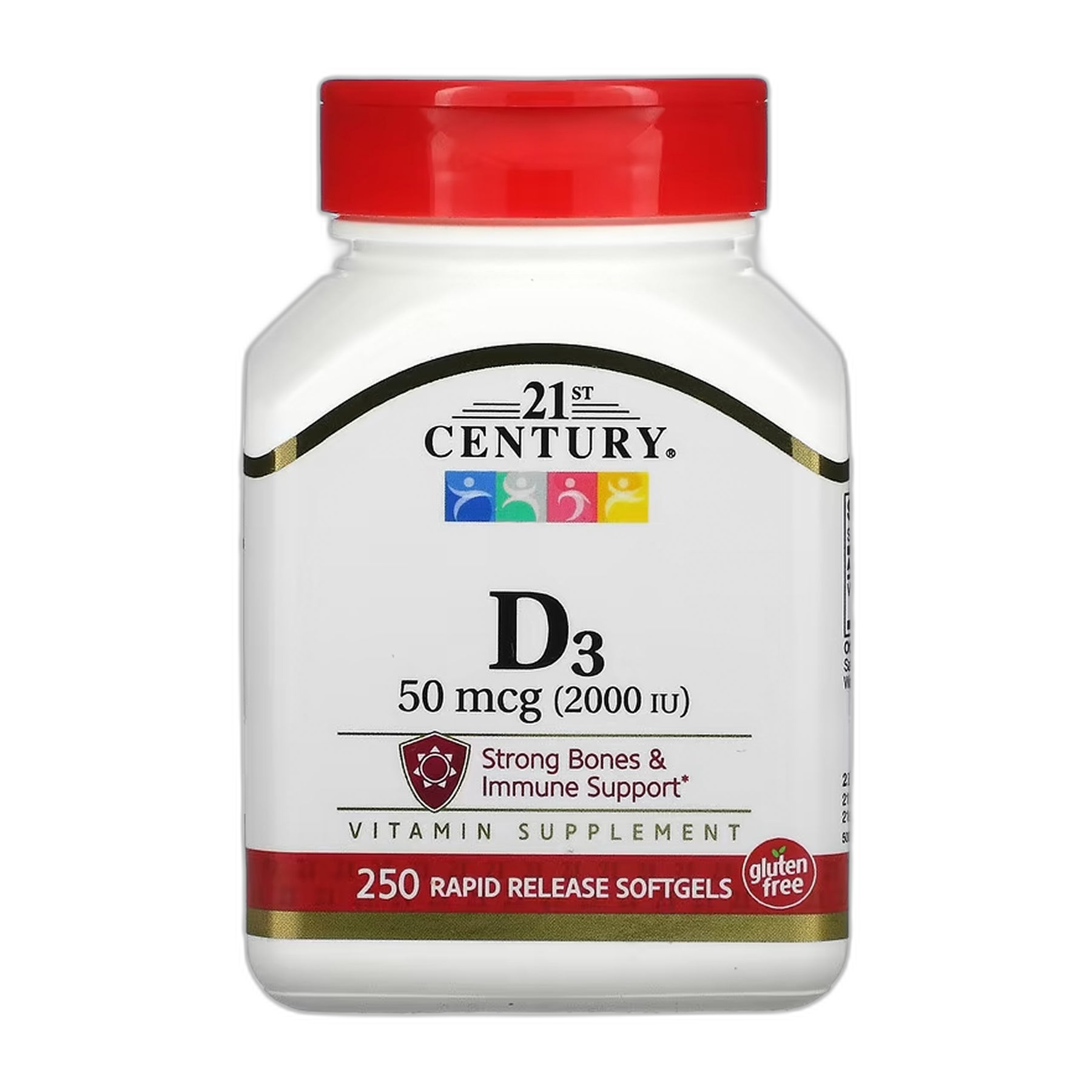 21st Century Vitamin D3 50 мкг (2000 МО) 250 капсул