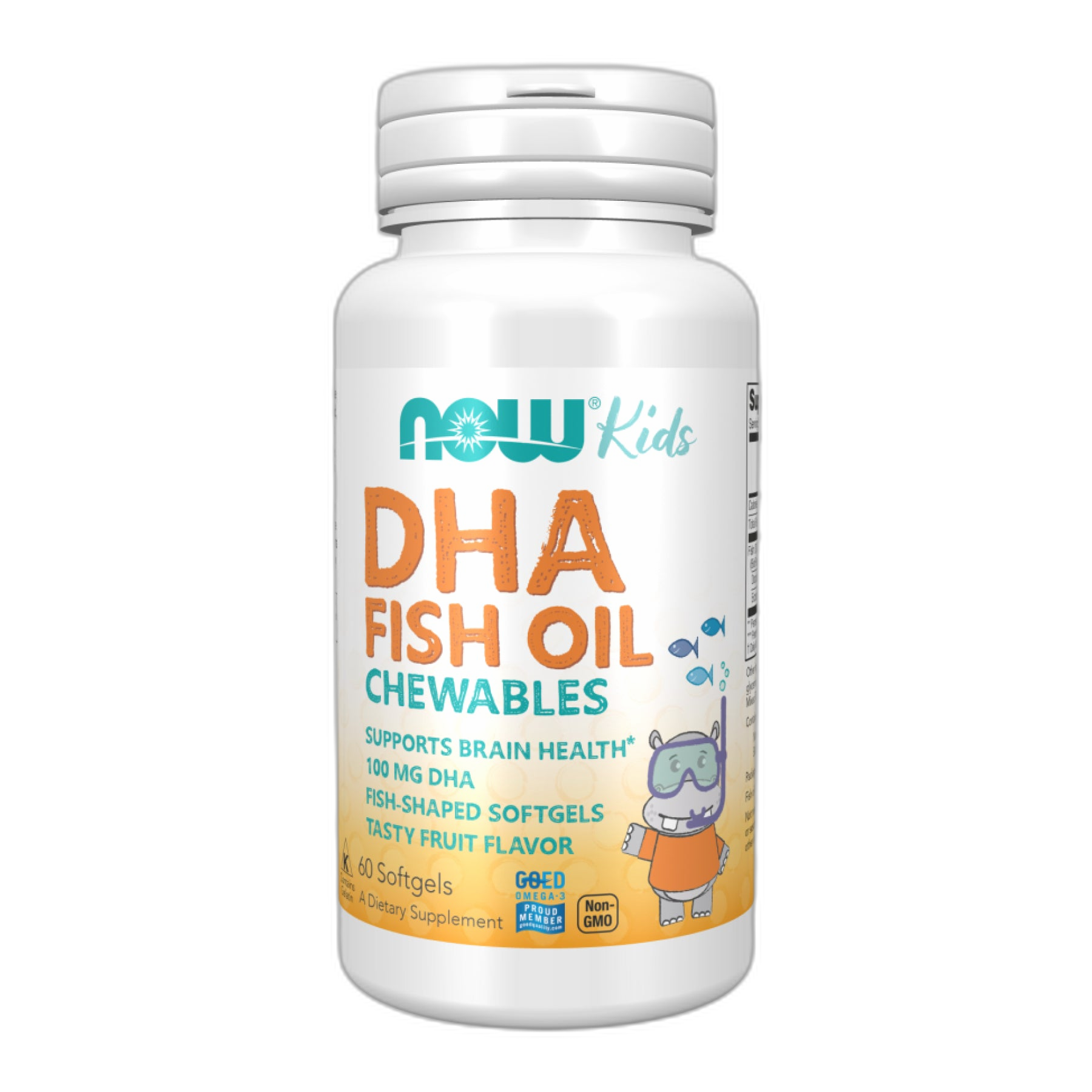DHA 100 мг жувальний - 60 капсул - Now Foods