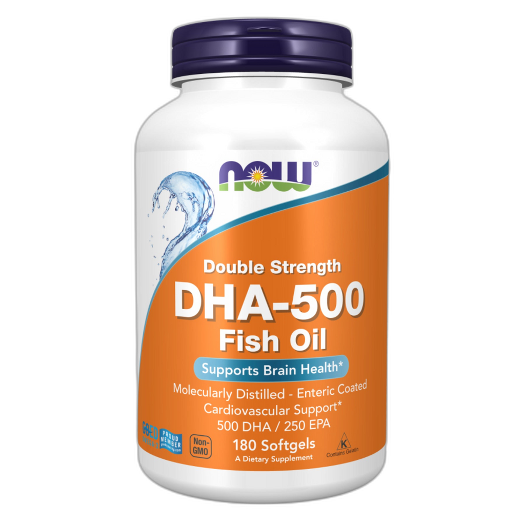 DHA 500 мг - 180 капсул - Now Foods