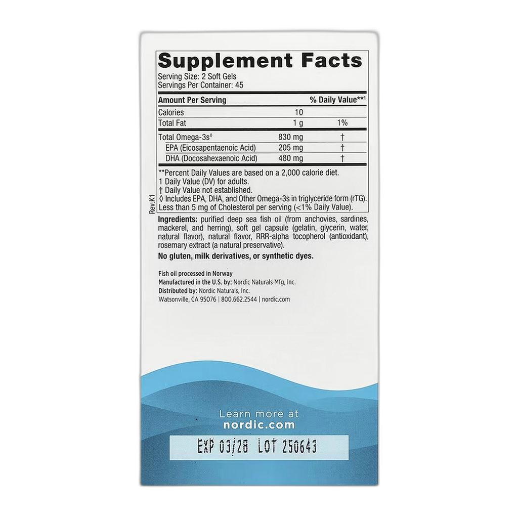 DHA - 90 капсул - Nordic Naturals — фото 2