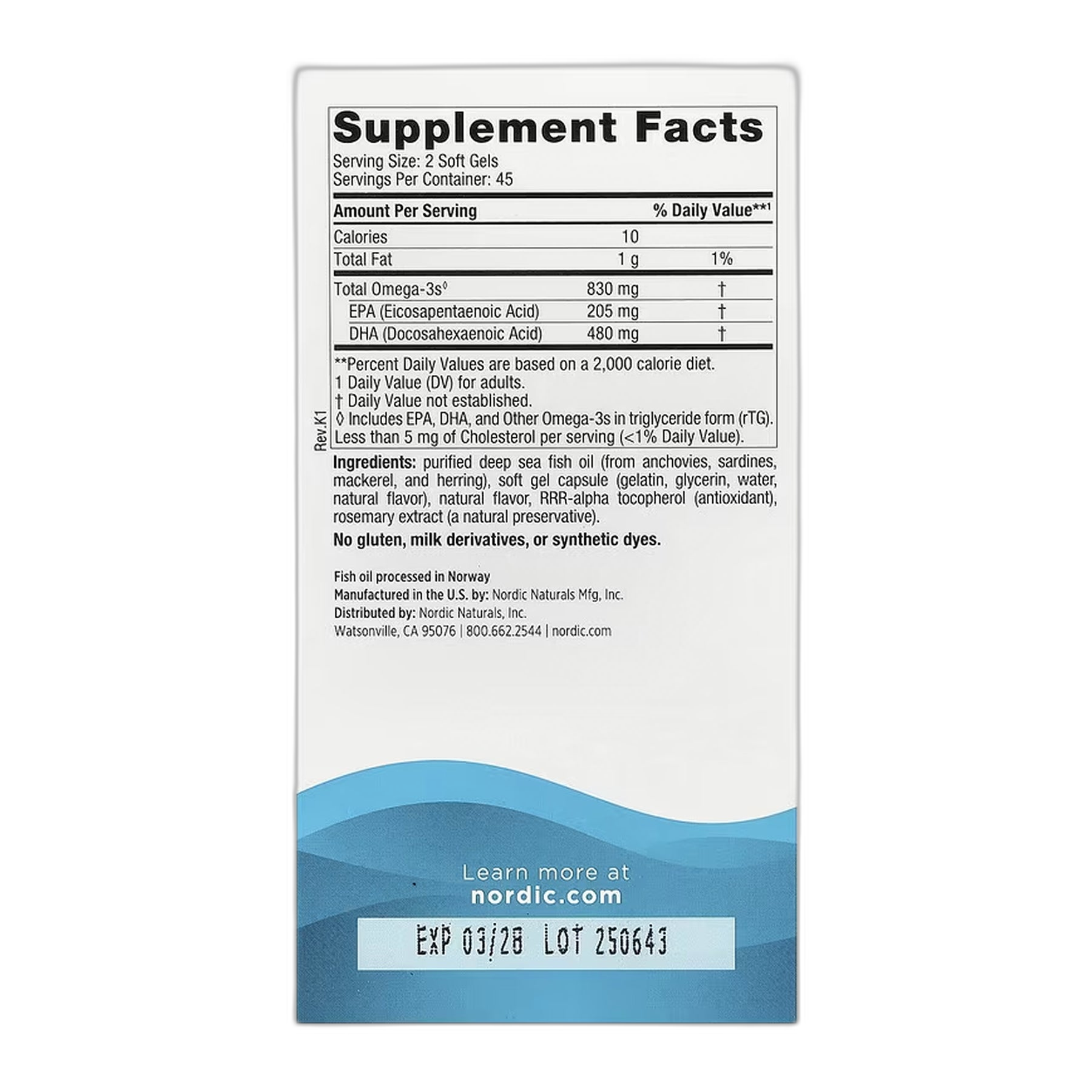DHA - 90 капсул - Nordic Naturals — фото 2