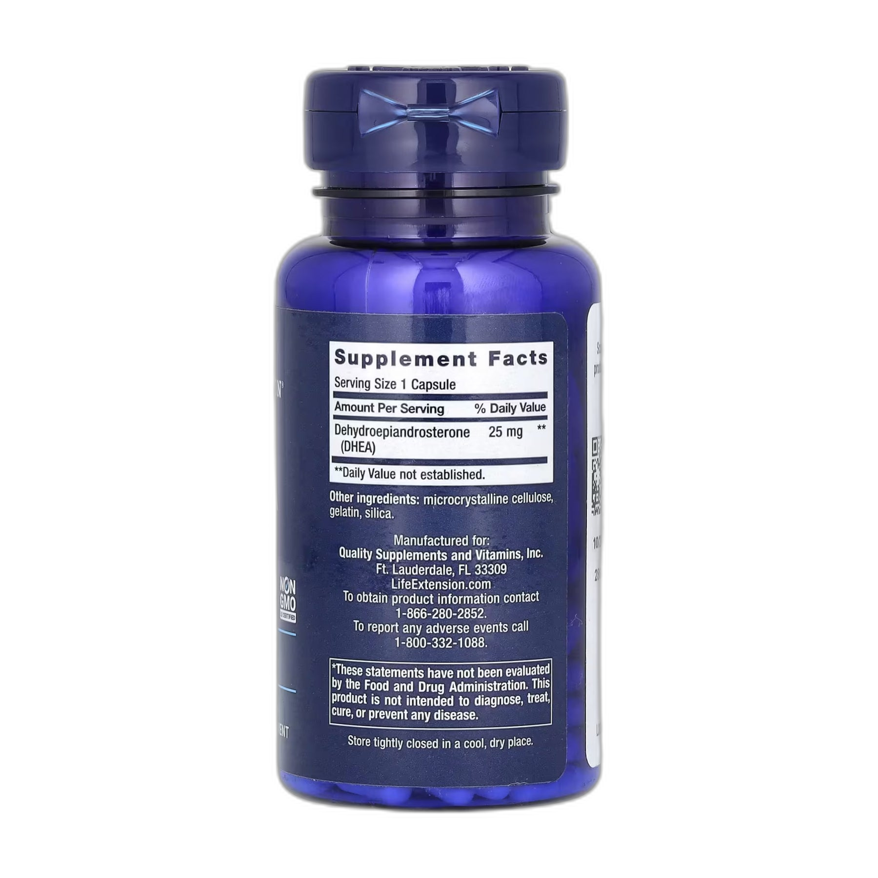 DHEA 25 мг - 100 капсул - Life Extension